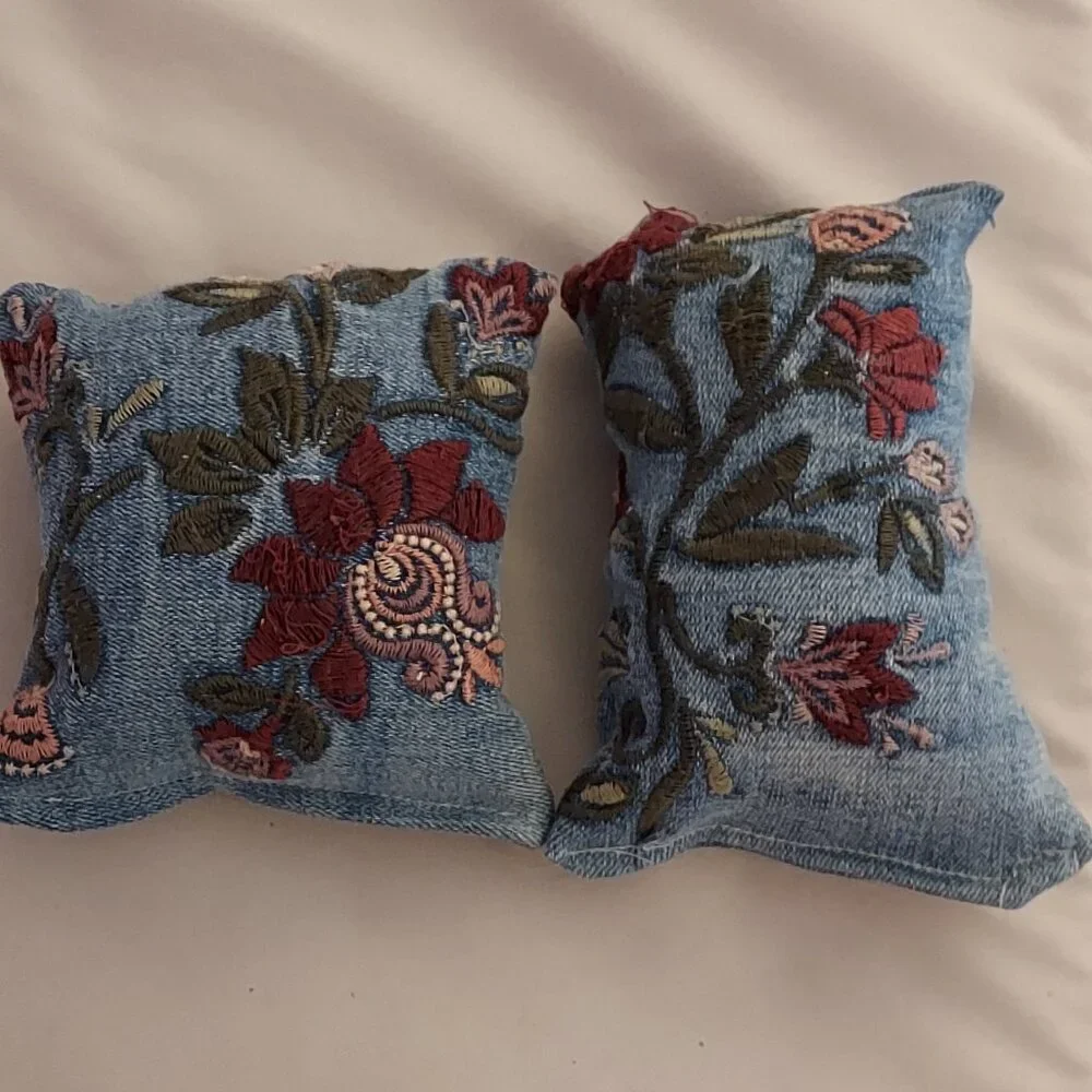 Set of Two Catnip Cat Pillow Toys
